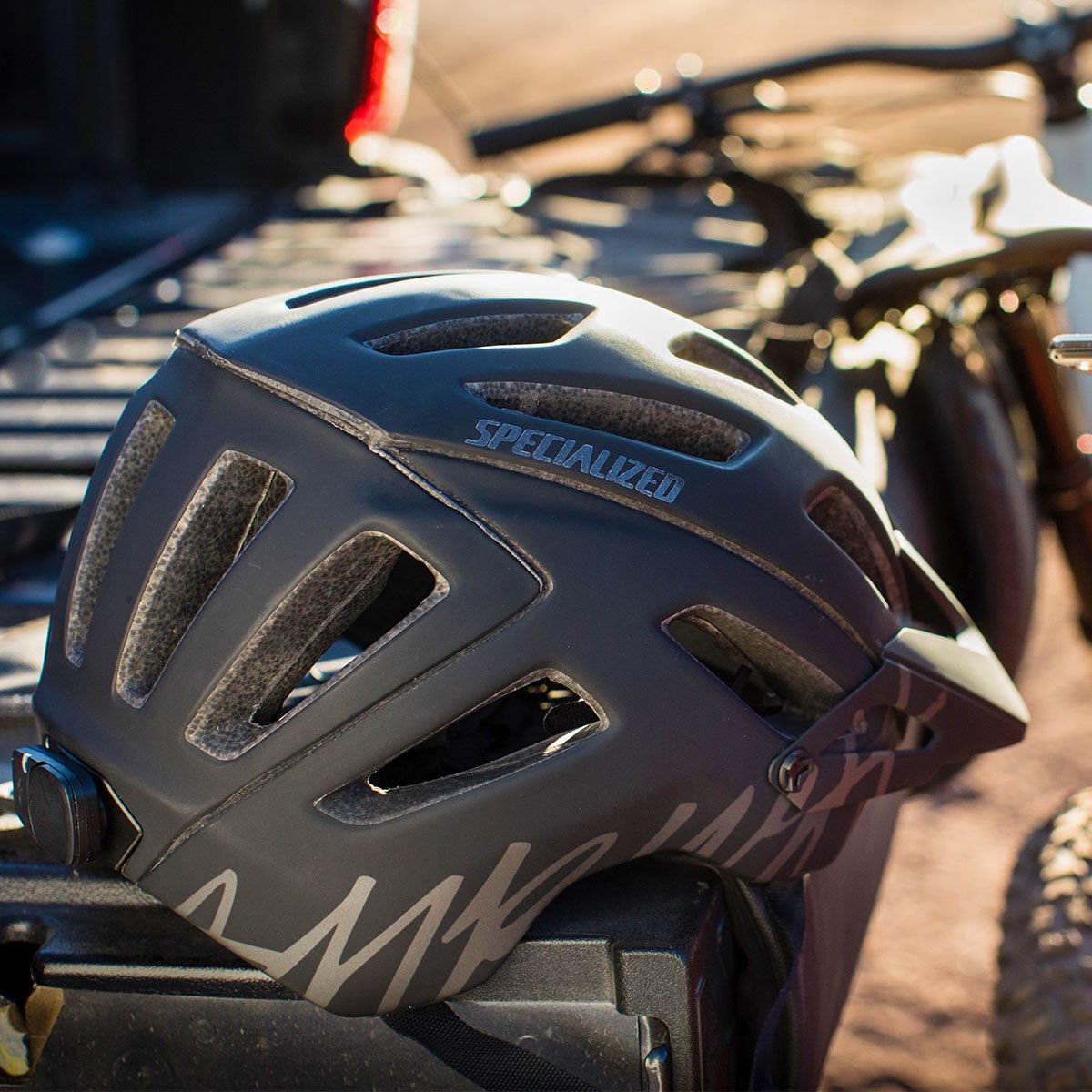 mountain biking helmet
